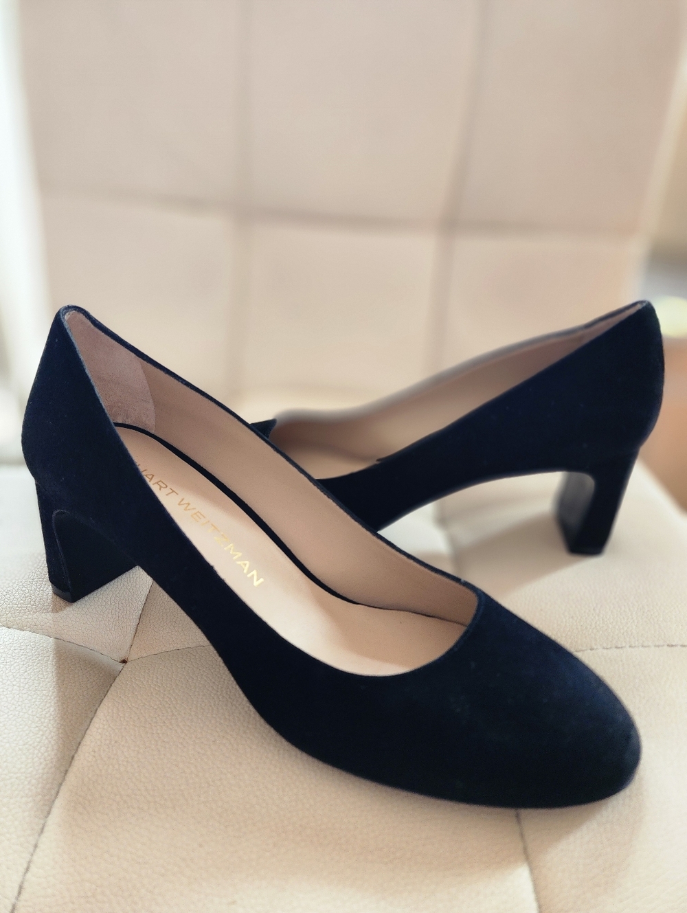 Size 7.5 - 🆕️ STUART WEITZMAN BABETTE Pump 60 Black Heel $495 - Picture 11 of 13